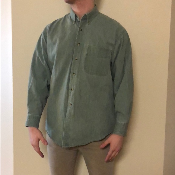 Vintage Lands End, button up, men’s shirt - Picture 3 of 3